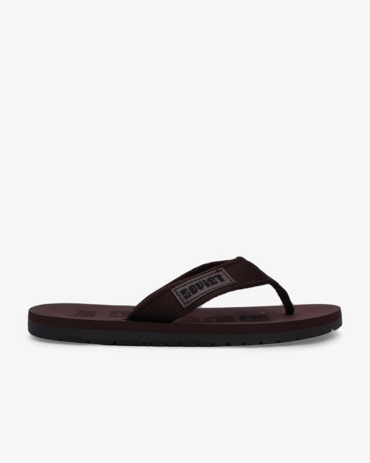 Soviet Mens Astro thong sandal, black footwear with minimalist design, featuring thong strap and flat sole for casual wear.