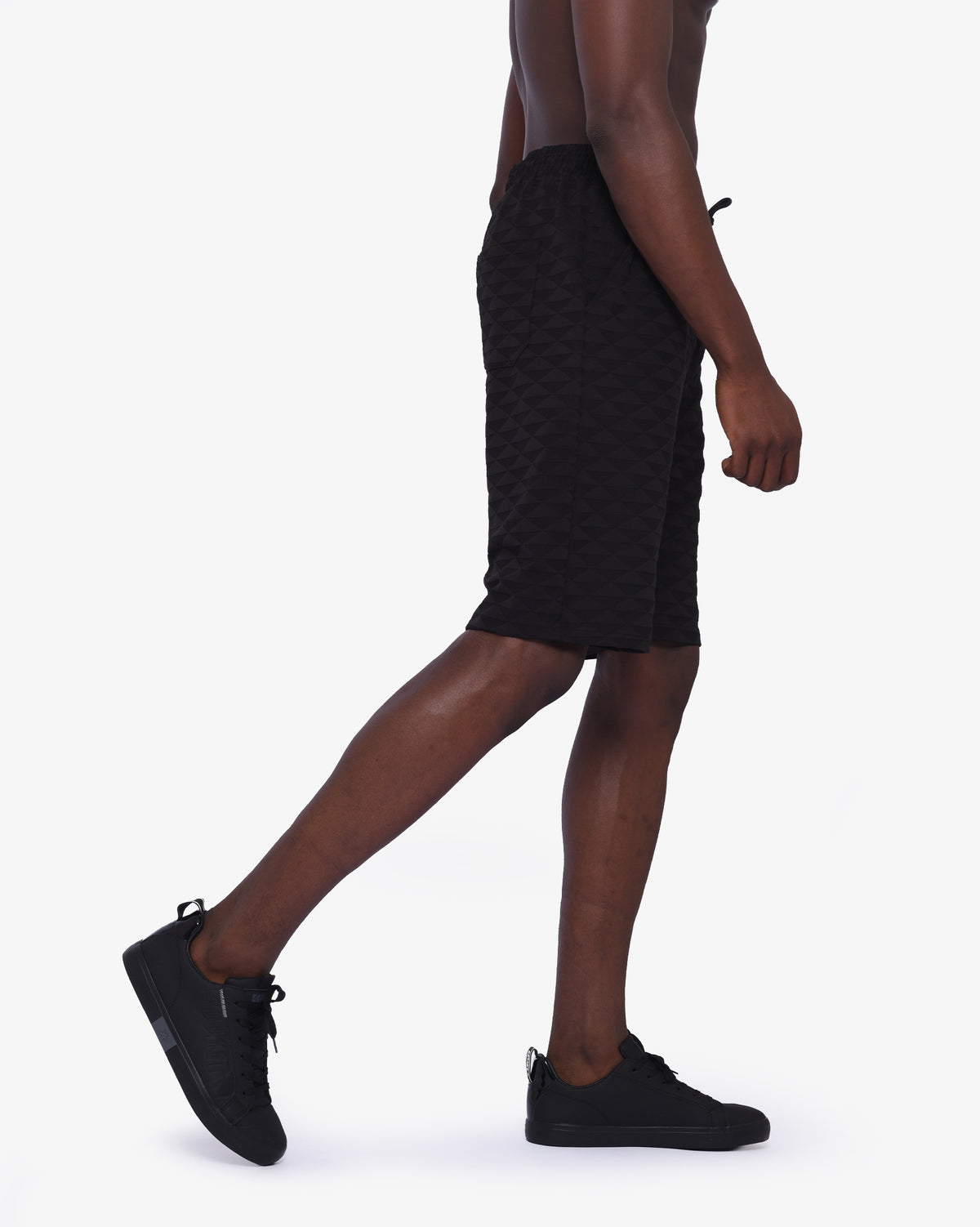 Men's black Ford track shorts by Soviet, made of lightweight athletic fabric, featuring an elastic waistband and sporty design.