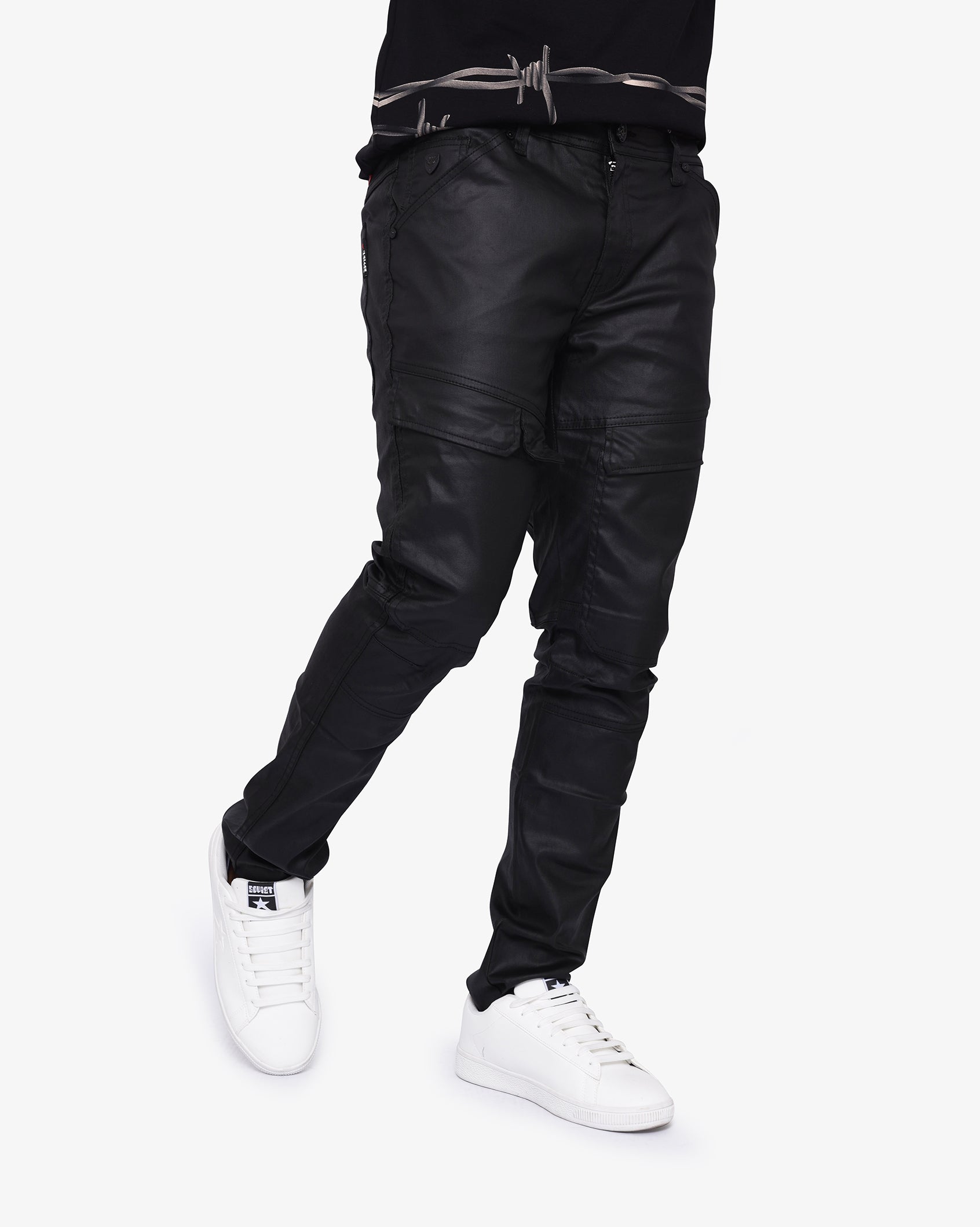 Mens Lascari #4 - Coated Skinny Denim