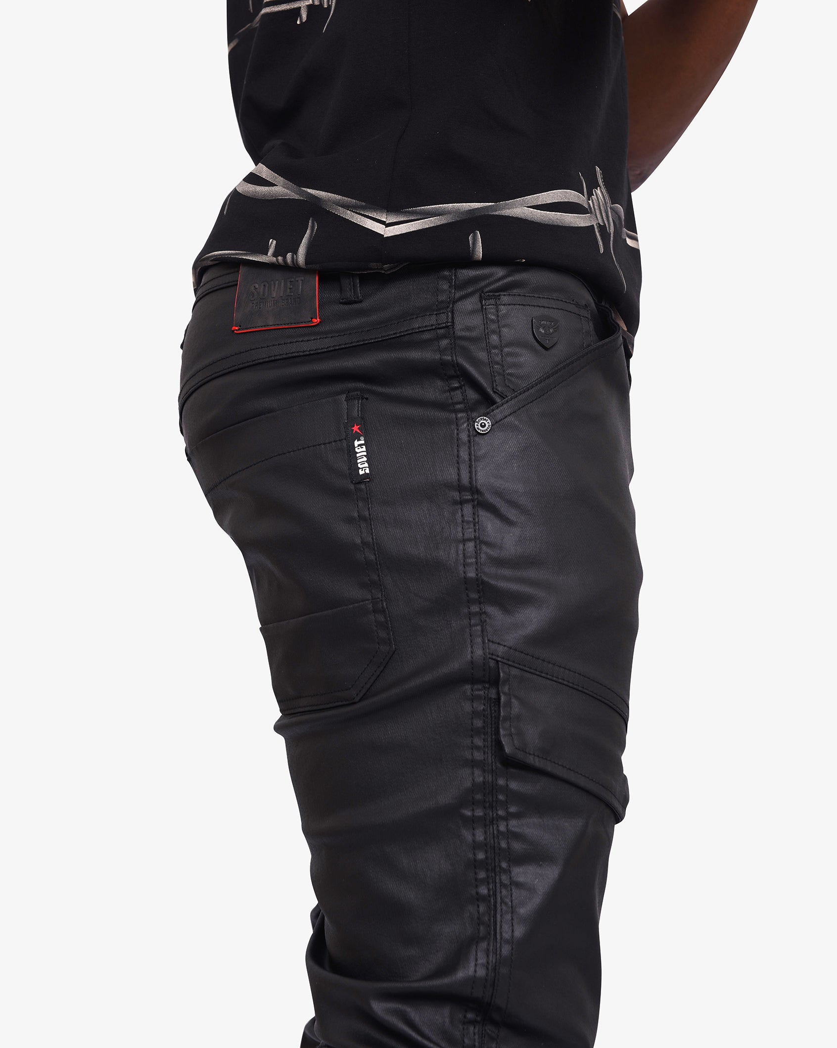 Mens Lascari #4 - Coated Skinny Denim