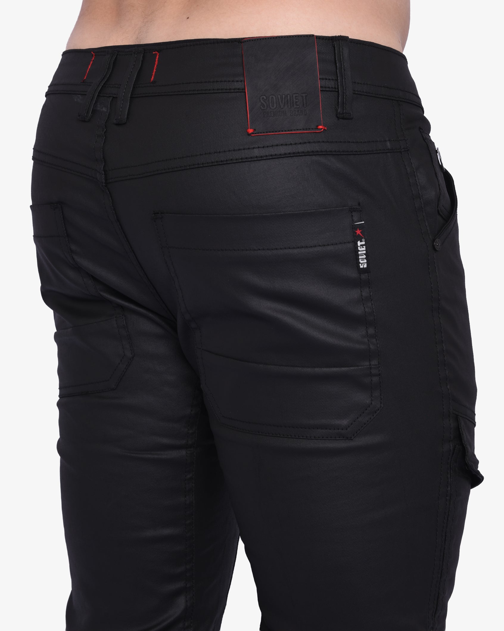Mens Lascari #4 - Coated Skinny Jeans