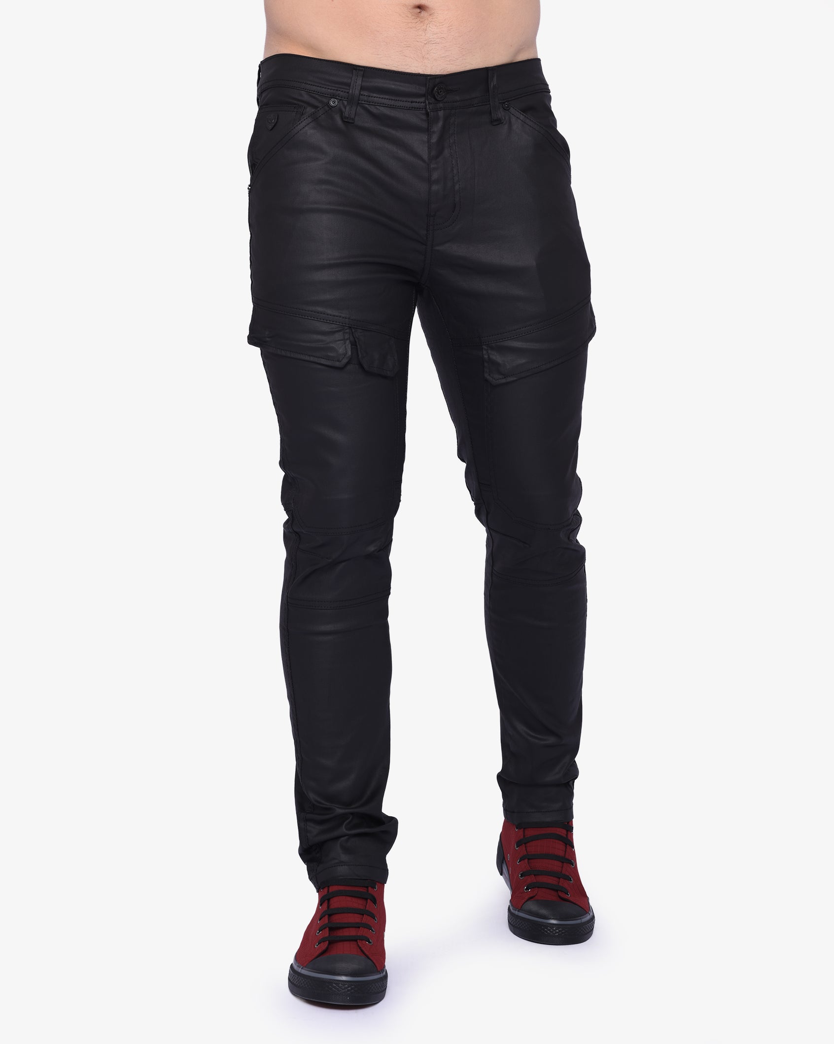 Mens Lascari #4 - Coated Skinny Jeans