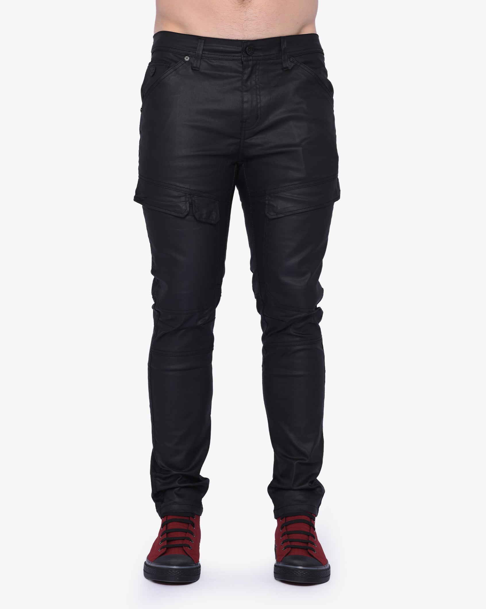 Mens Lascari #4 - Coated Skinny Jeans