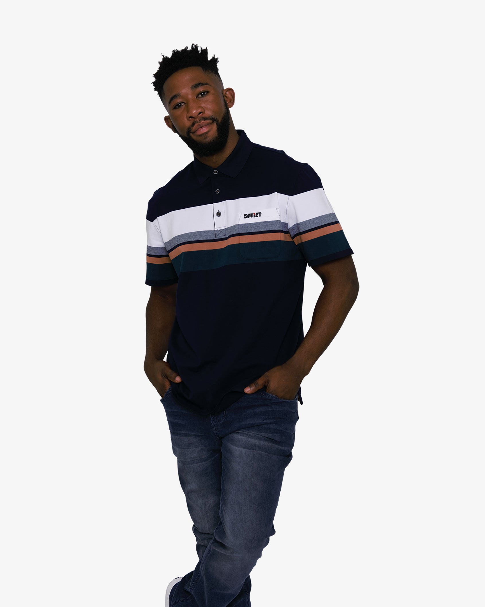 Mens Nappa - Striped Golfer