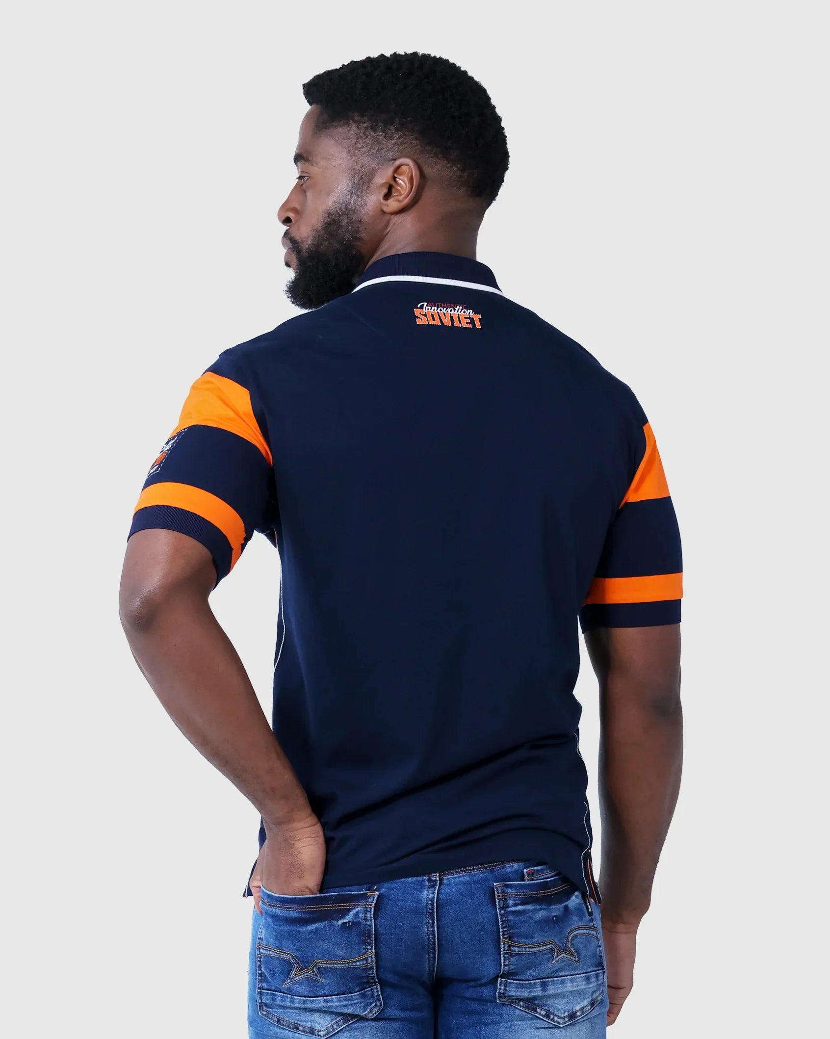 Mens Moriarity - Bold Striped Golfer