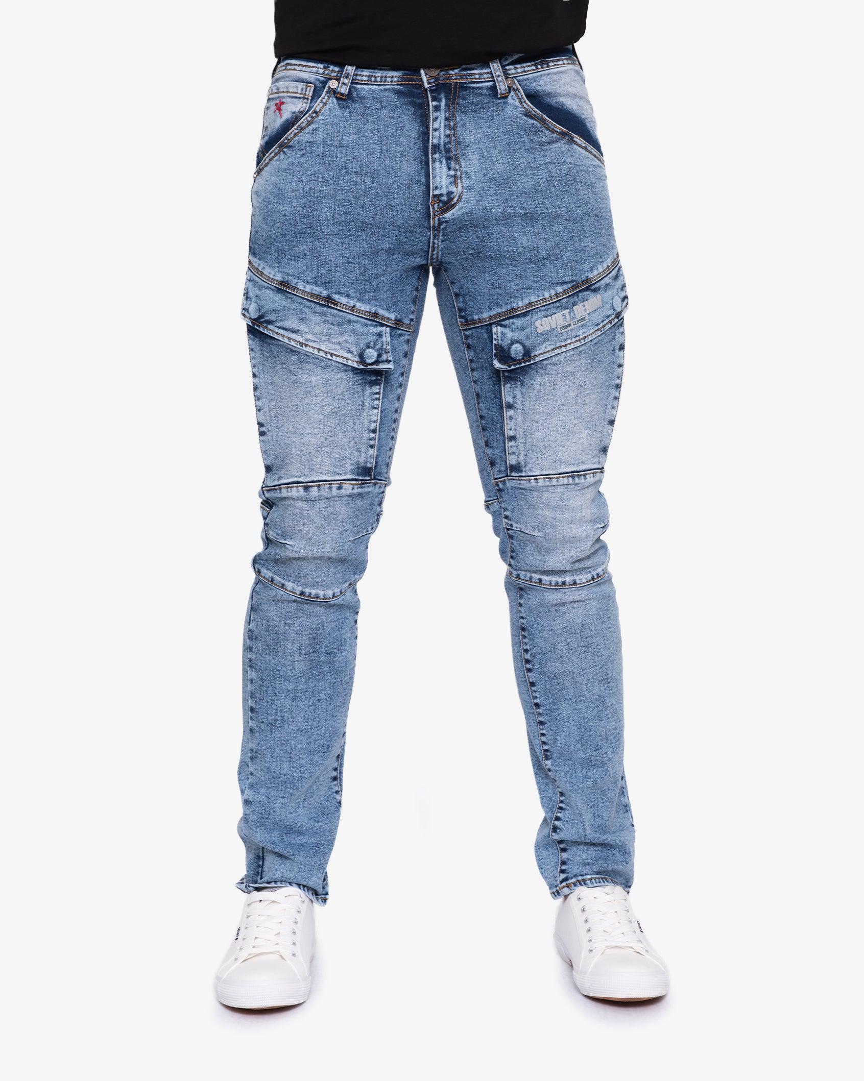 Mens Portela - Skinny Fit Cargo Jeans
