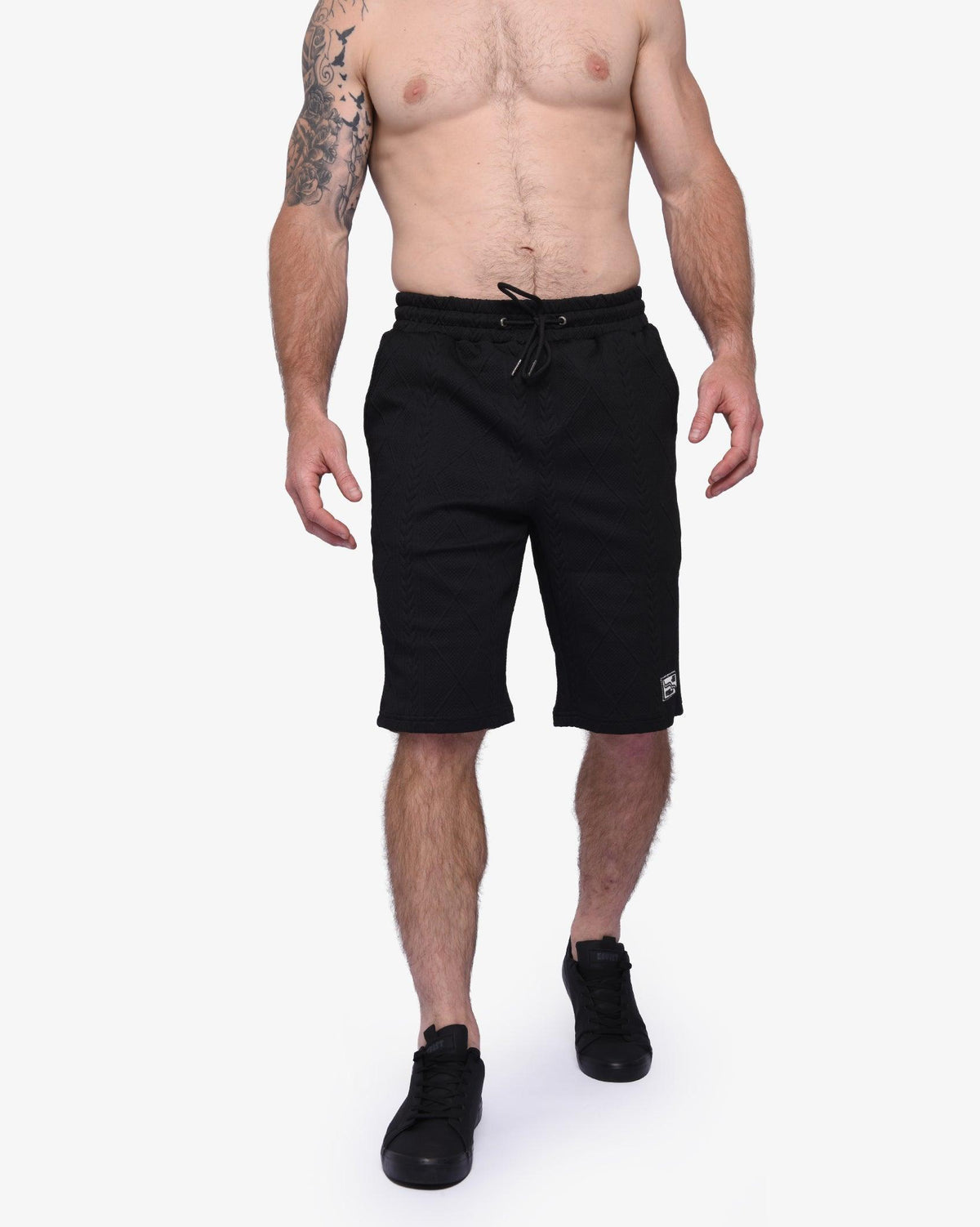 Black men's River fashion shorts by Soviet, featuring a casual design with front pockets and a comfortable fit.