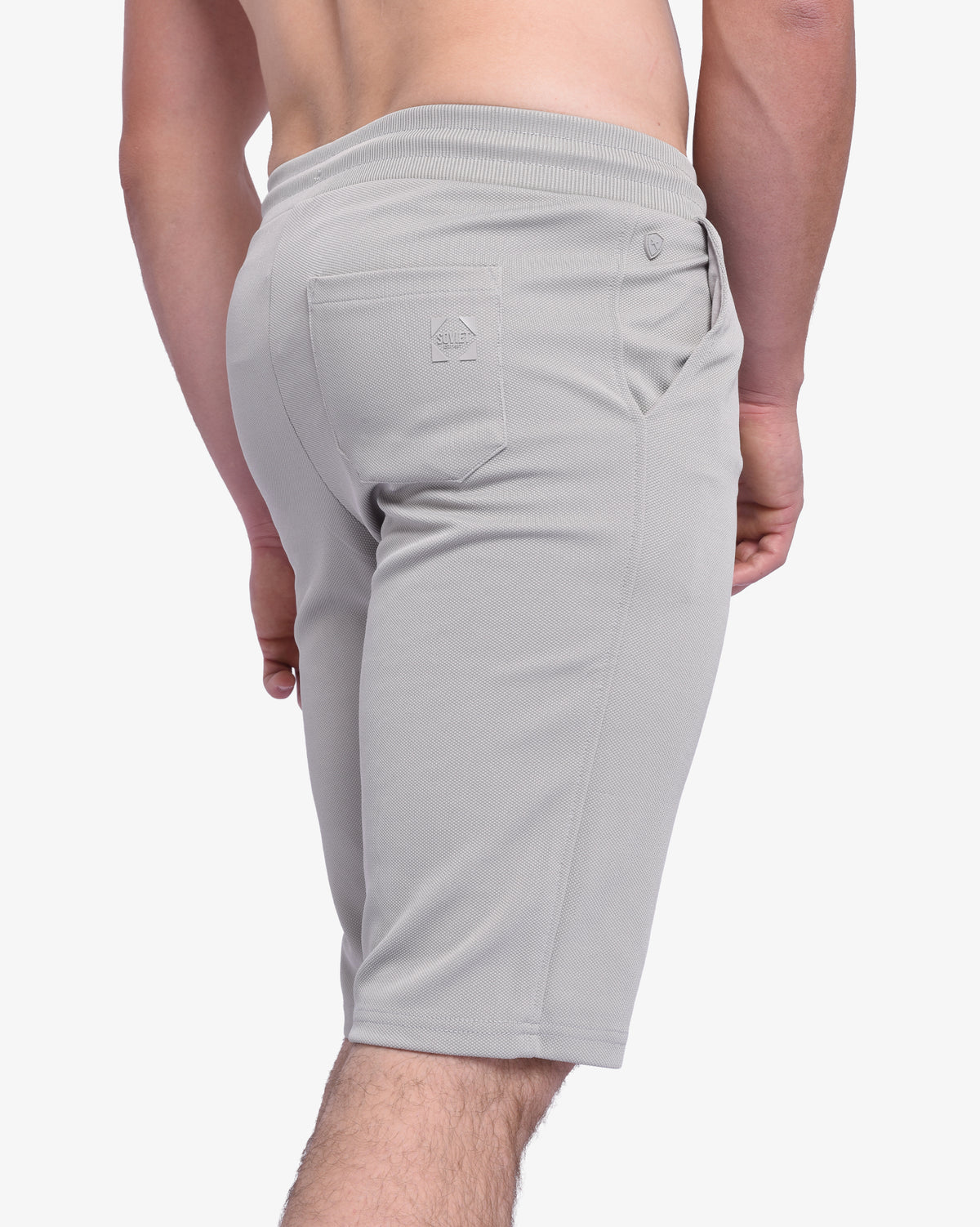 Light grey men's casual shorts from Soviet's Raven collection, featuring a comfortable fit and stylish design.