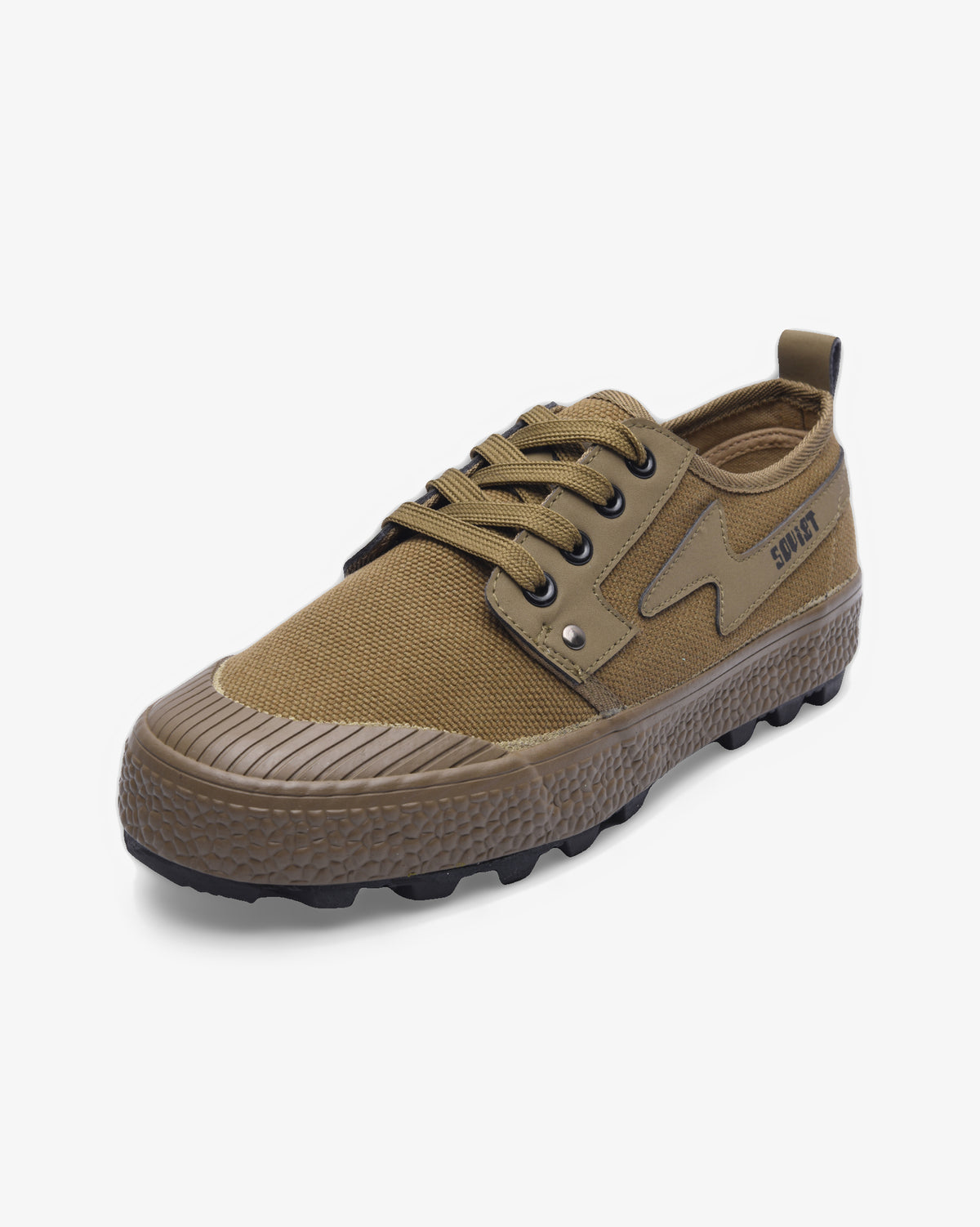Men's Soviet Sonic low cut canvas footwear with white laces and a casual design, shown from a side angle.