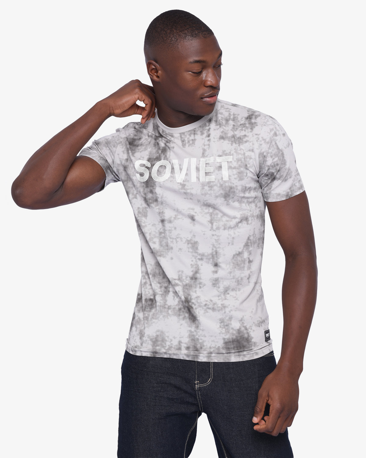 Mens Selleck - Short Sleeve Rotary Print T-Shirt
