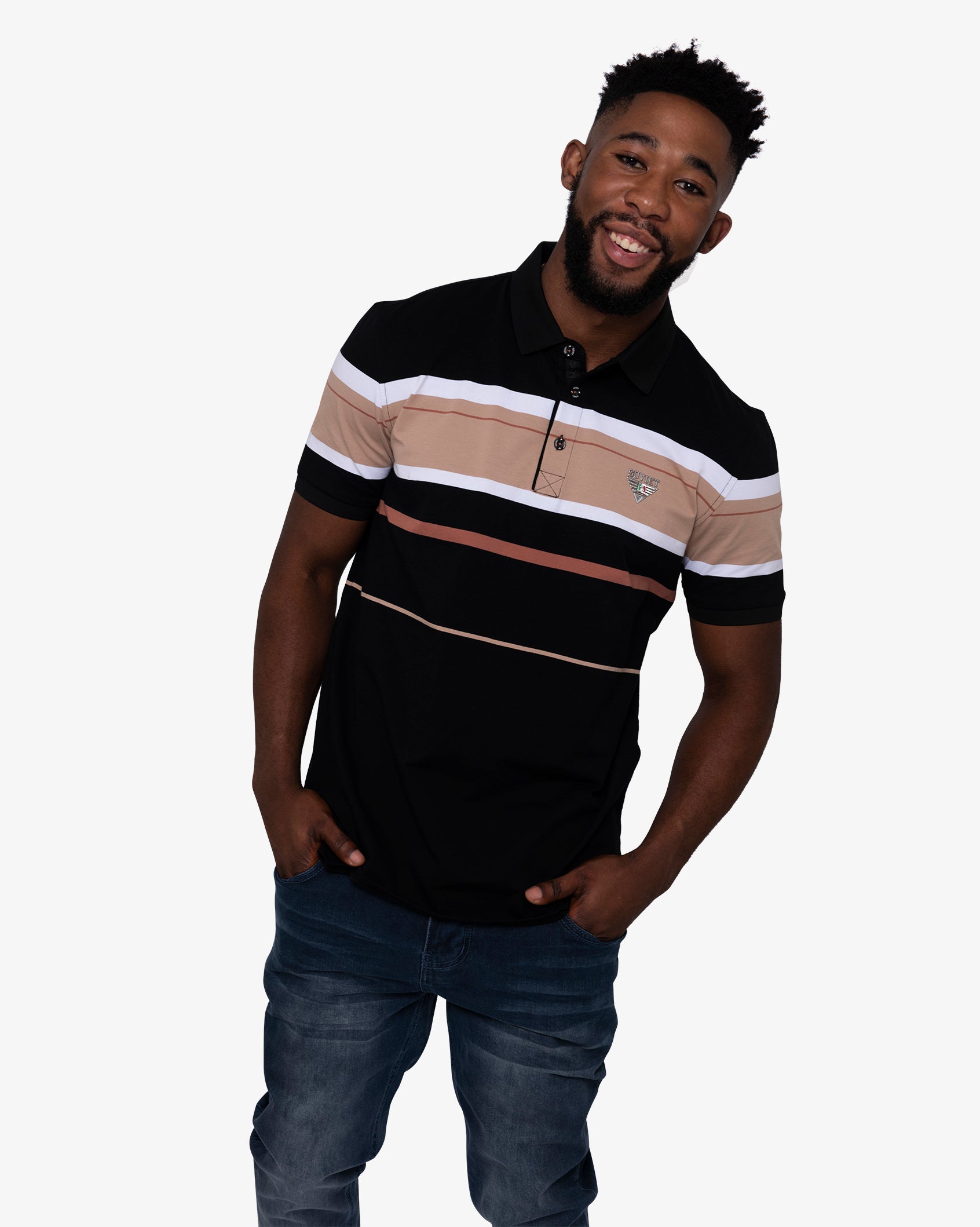 Mens Toulon - Striped Golfer