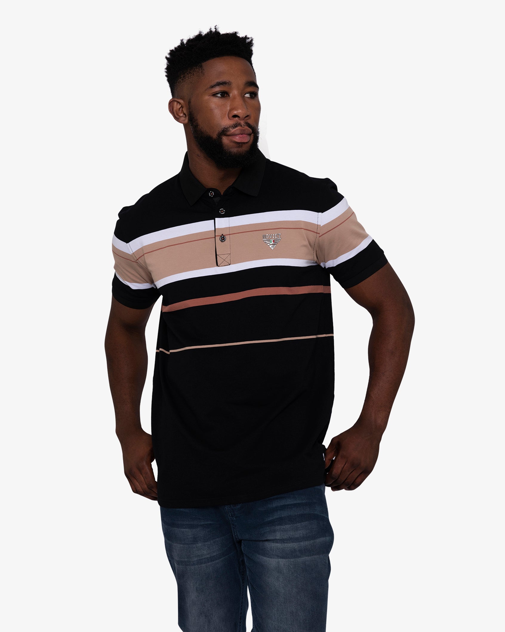 Mens Toulon - Striped Golfer