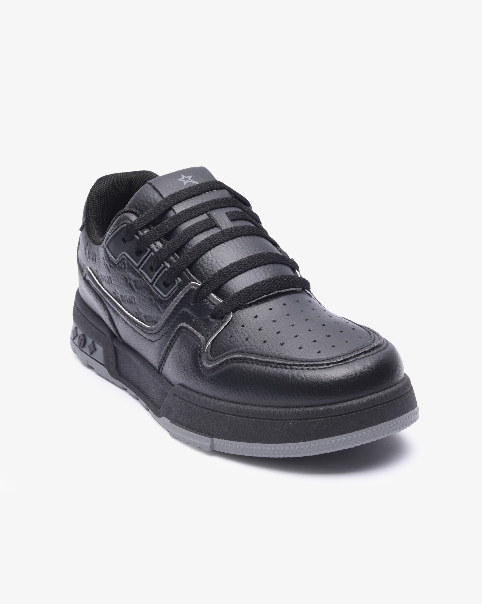 Mens Troy - Low Cut Textured PU Sneaker
