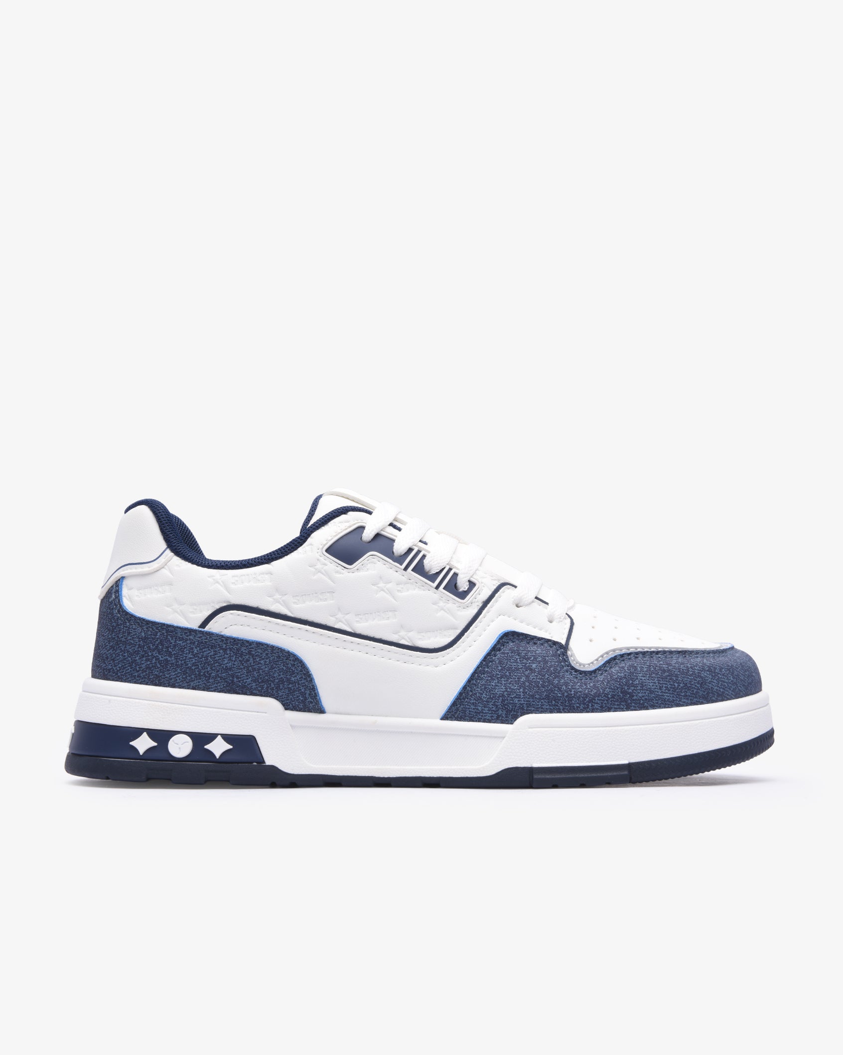 Mens Troy - Low Cut Textured PU Sneaker