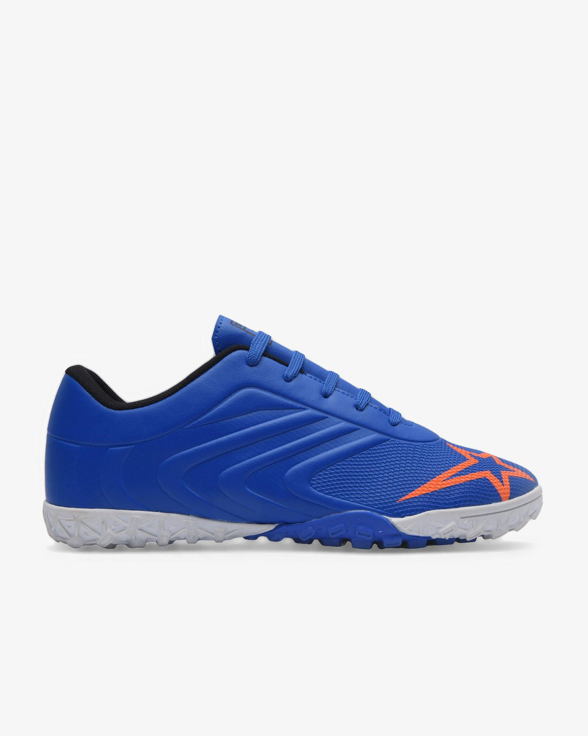 Mens Soviet Vortex low cut PU lace-up sneaker in orange and black, showcasing stylish footwear with a modern design.