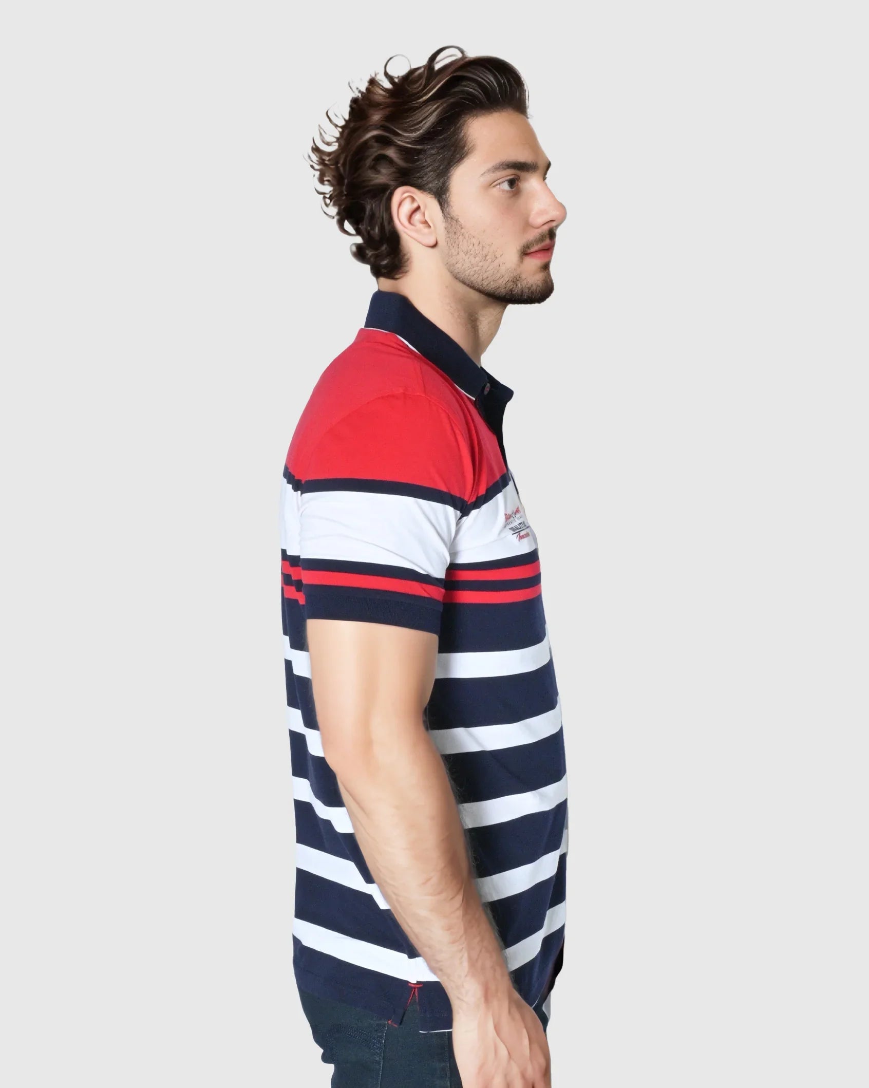 Mens Novak - Striped Cotton Golfer