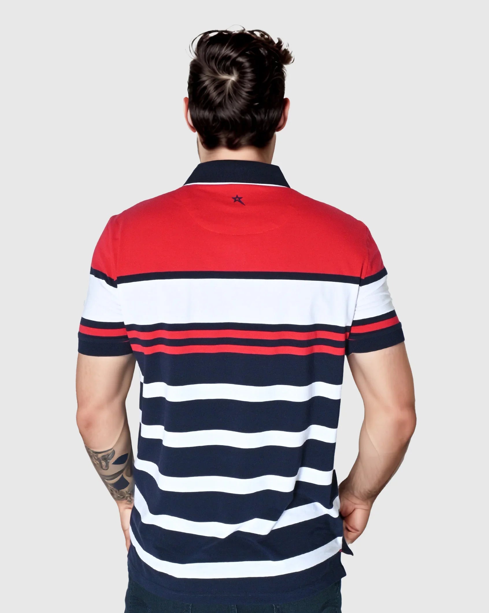 Mens Novak - Striped Cotton Golfer