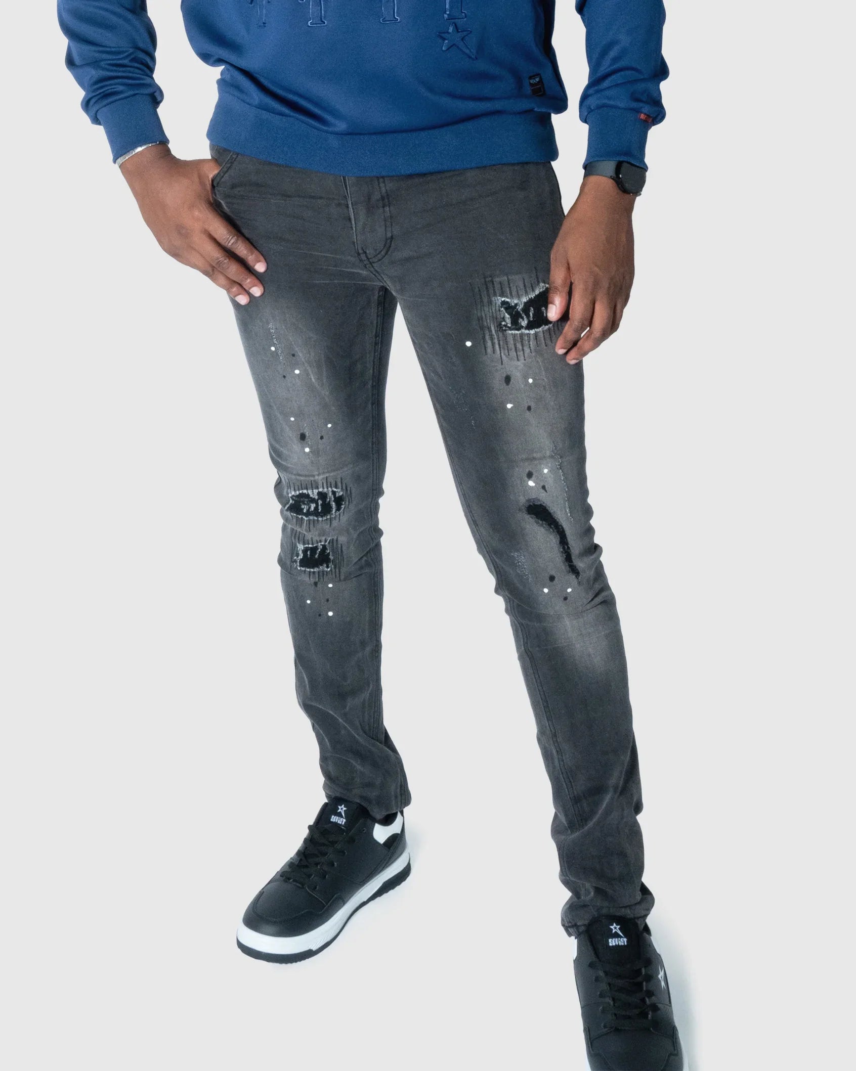 Mens Pedri #4 - Skinny Distressed Denim
