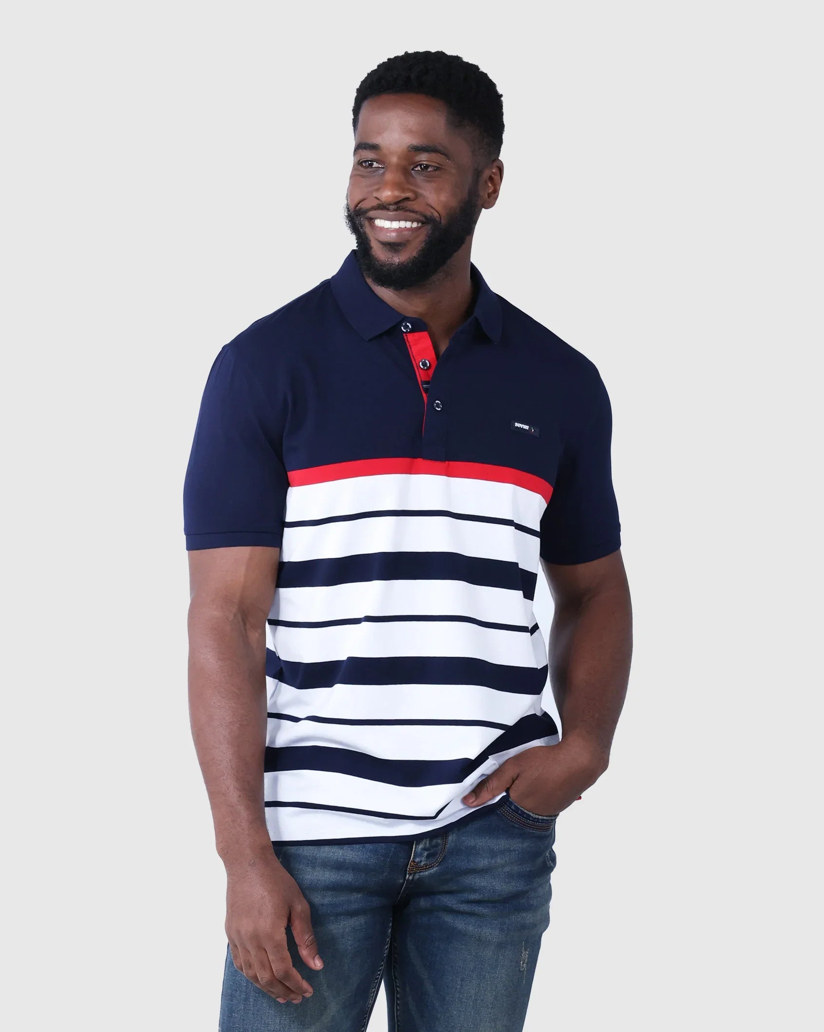 Mens Picasso - Striped Golfer