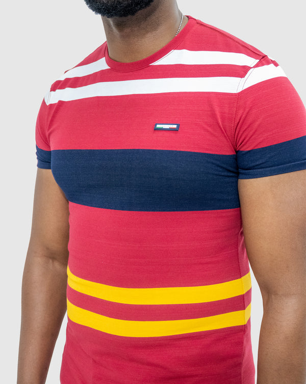 Mens Stagger - Striped Cotton Shirt
