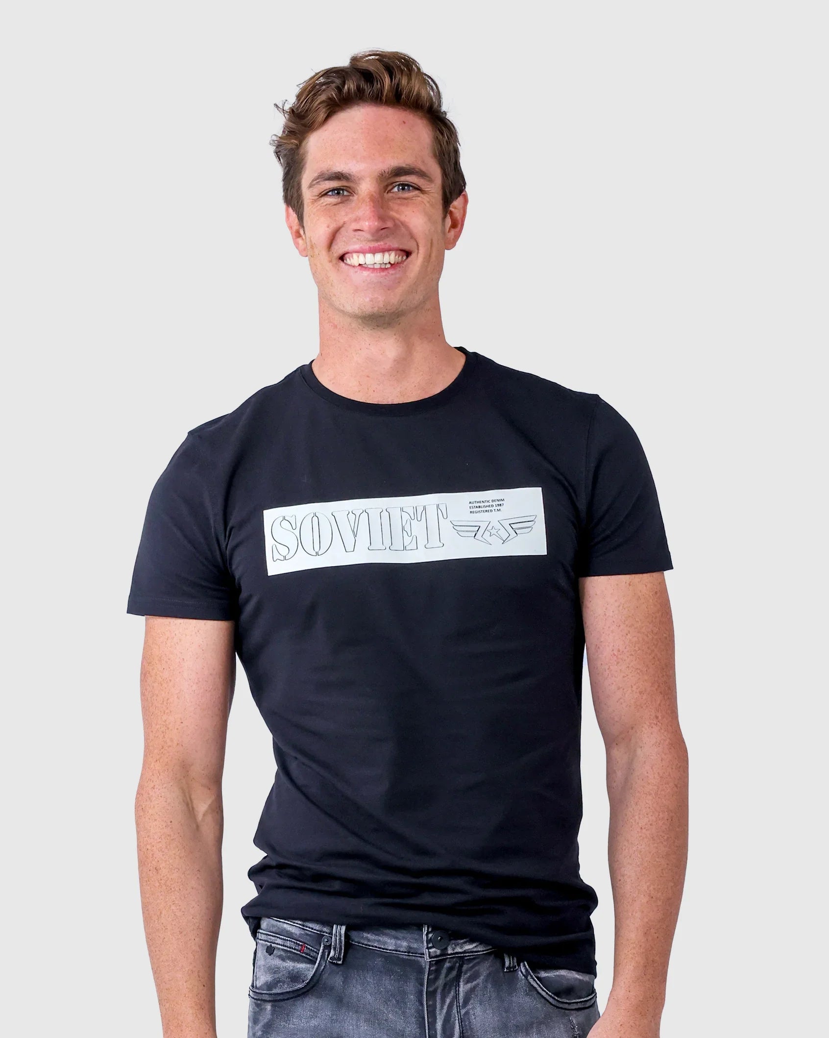 Mens Tidal - Minimalist Print Cotton T-Shirt