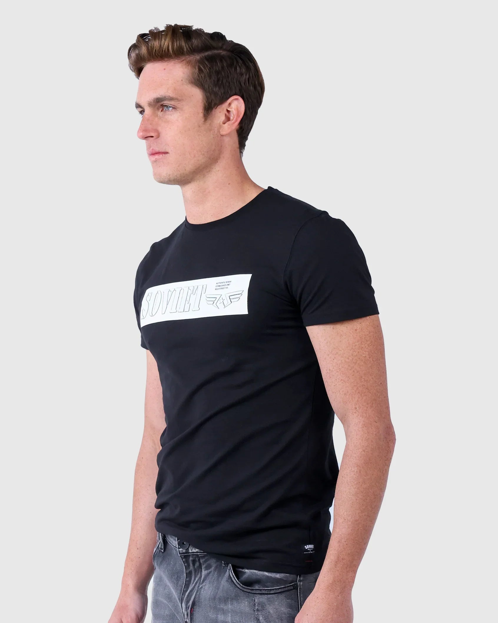 Mens Tidal - Minimalist Print Cotton T-Shirt