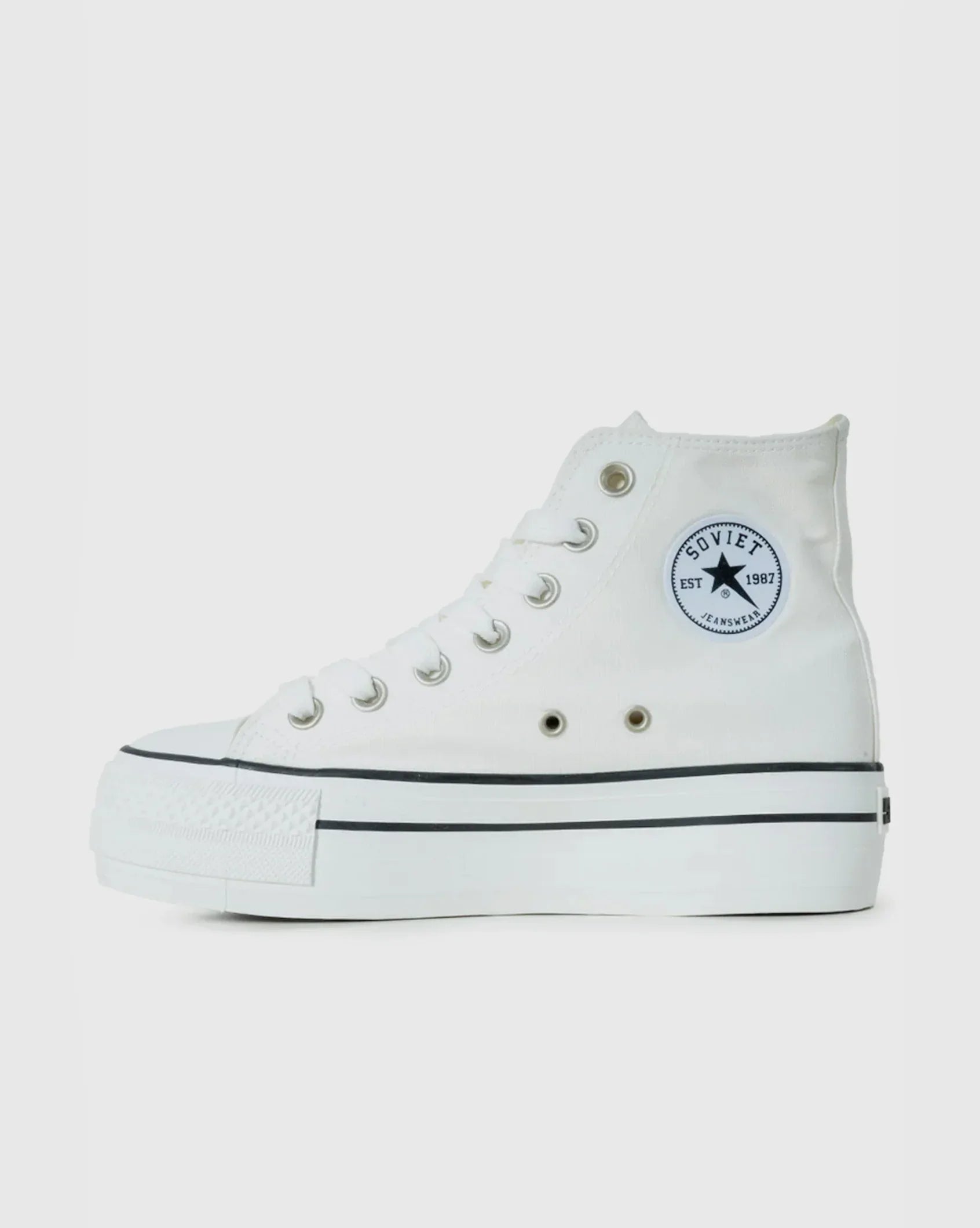 Ladies Viper - Hi Cut Canvas Platform Sneaker