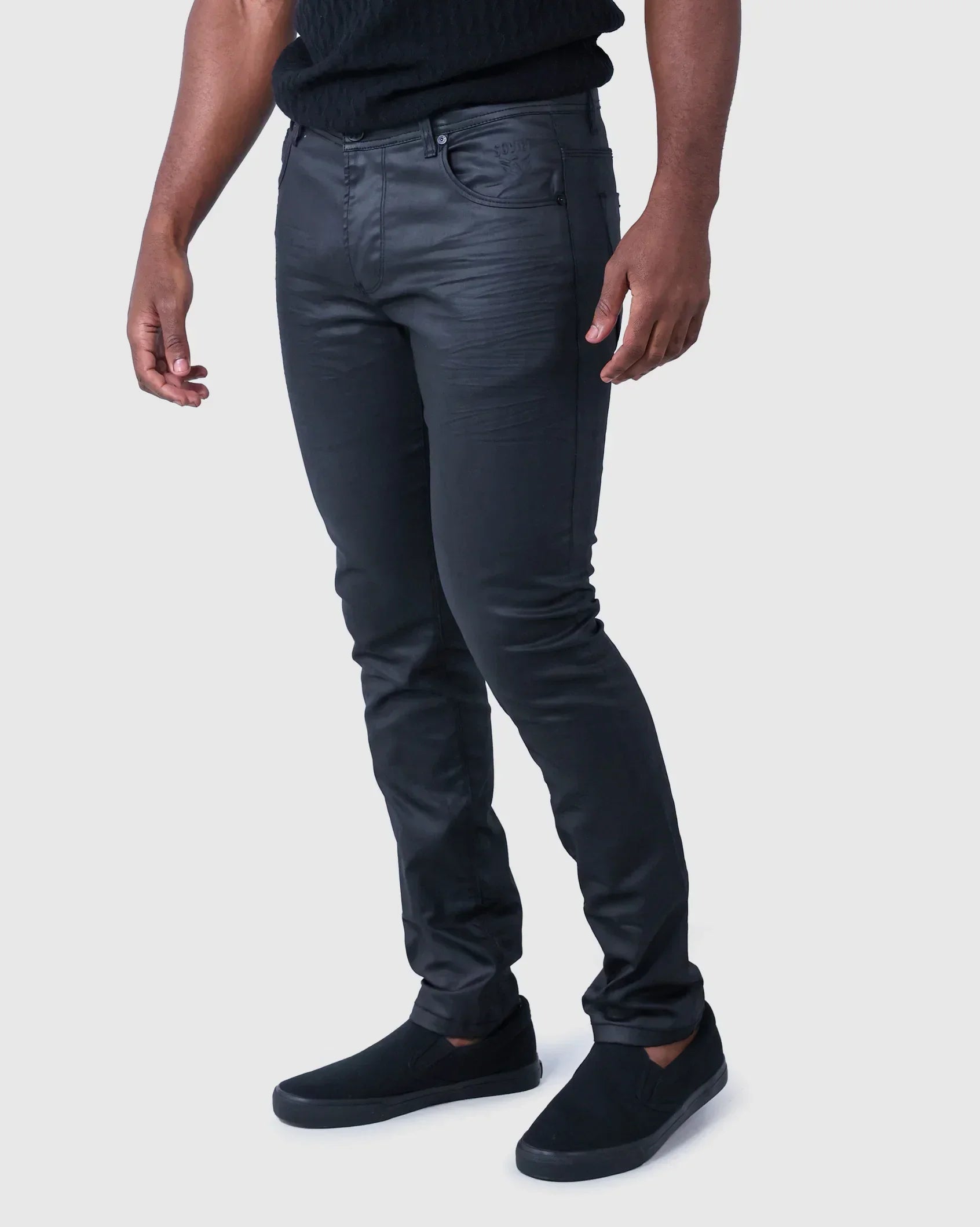 Soviet Bane #4 coated denim apparel with rugged texture and detailed stitching, displayed on a neutral background.
