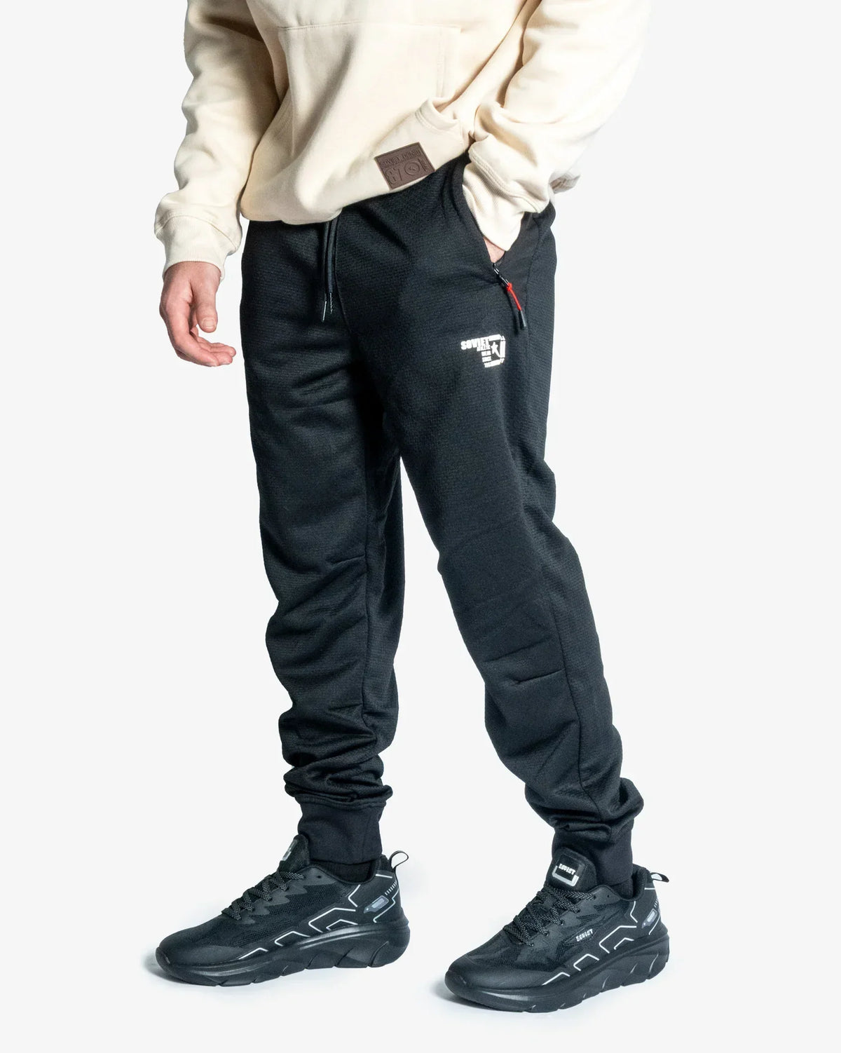 Soviet men's lightweight comfort jogger in casual athletic apparel, featuring a relaxed fit and soft fabric.
