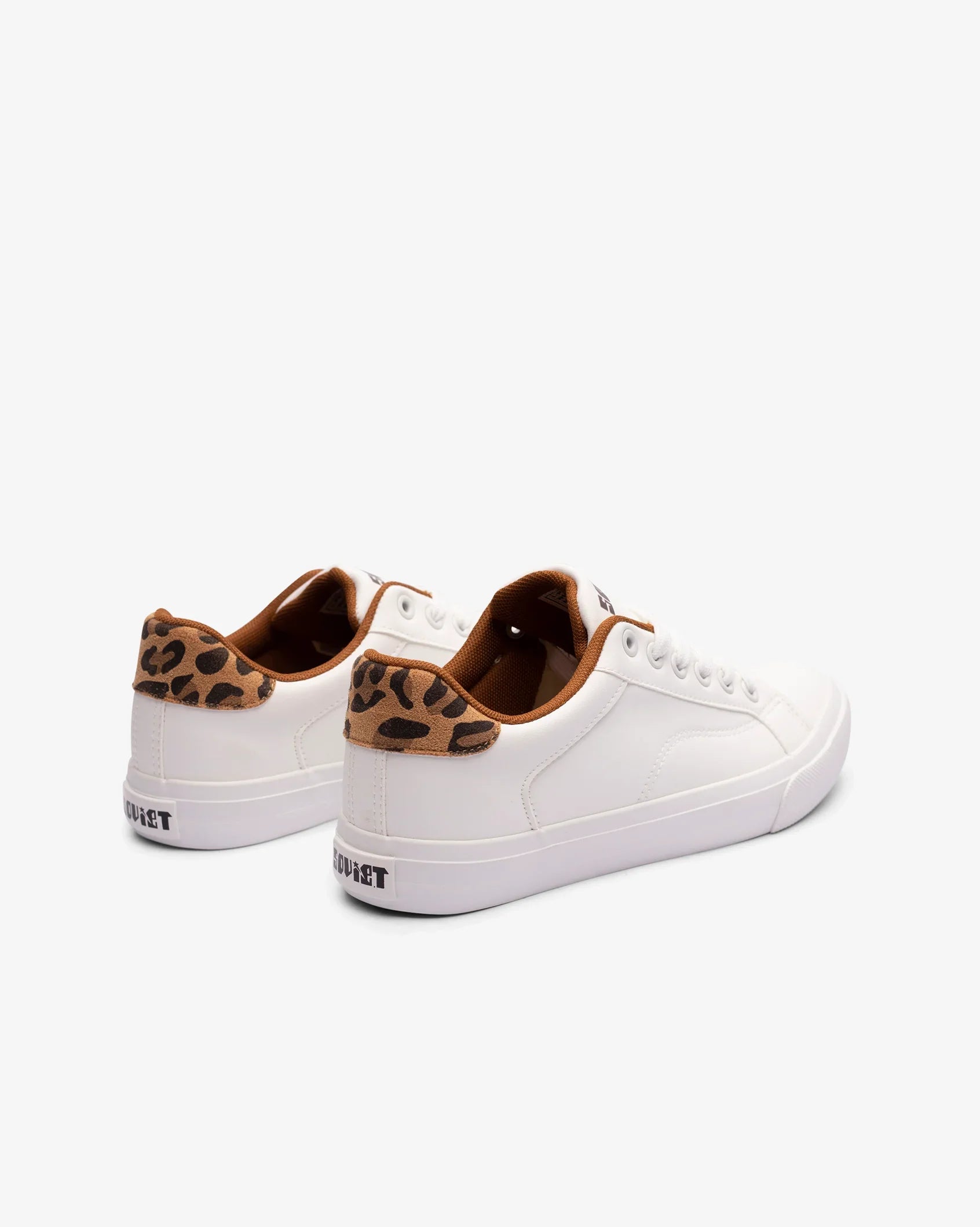 Soviet Ladies Persia low cut leopard print sneakers showing black, beige, and brown animal print on casual footwear.