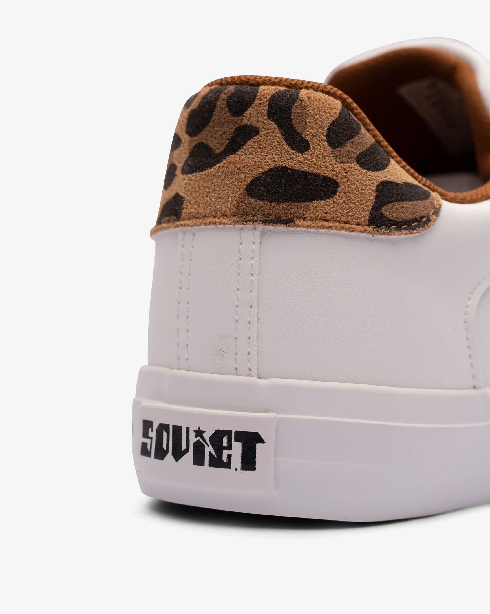 Soviet Ladies Persia low cut leopard print sneaker showing stylish footwear with leopard pattern and low profile design.