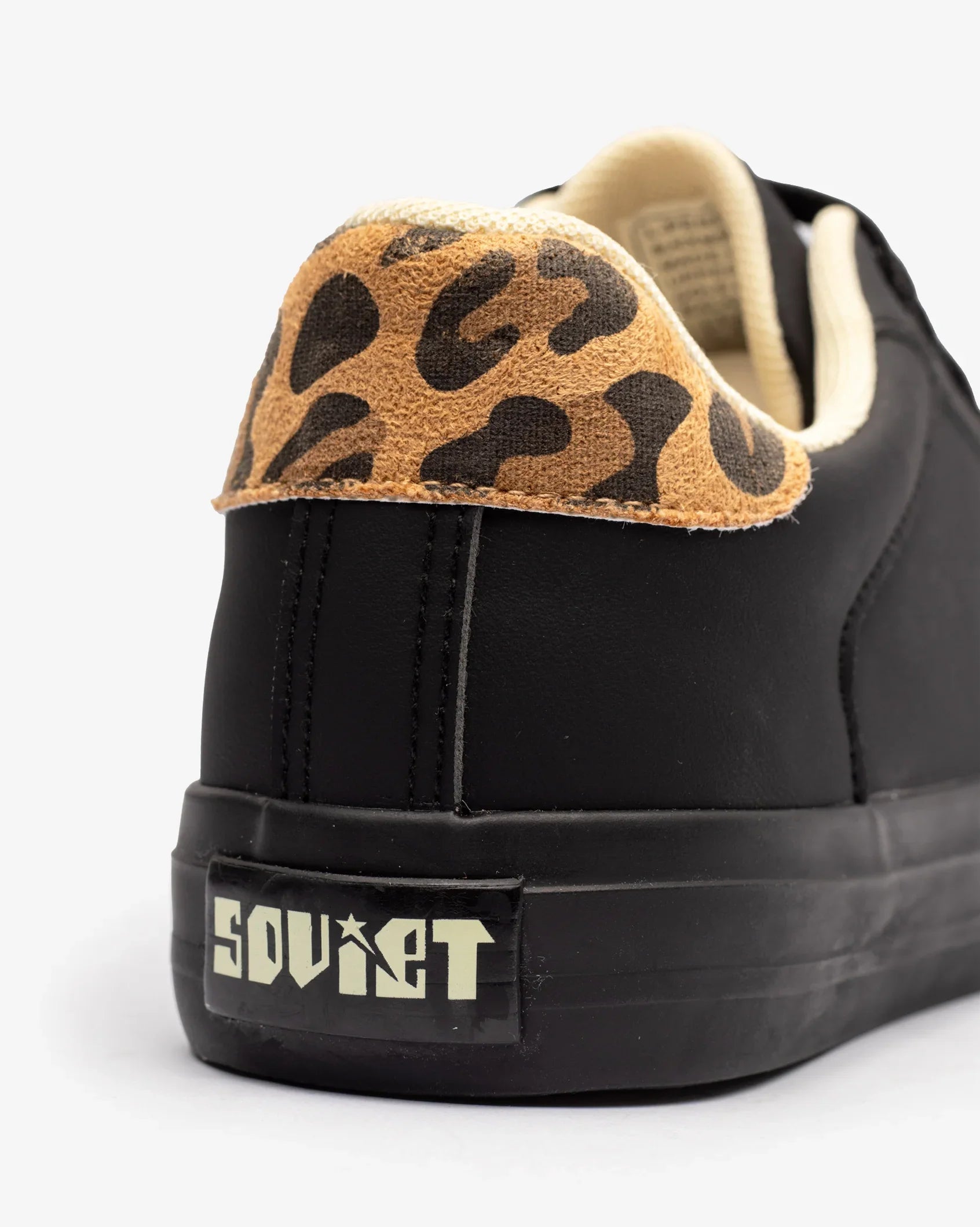 Soviet Ladies Persia low cut leopard print sneaker showcasing stylish footwear with a bold animal print design.