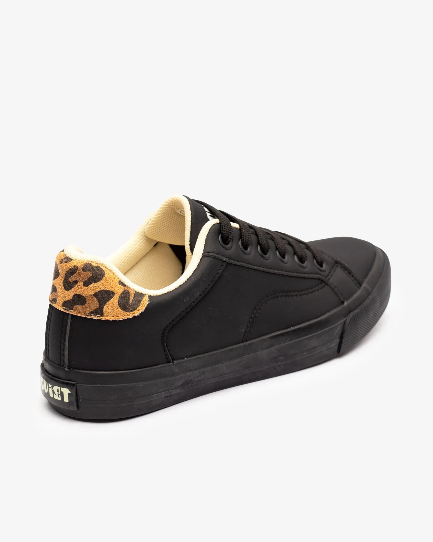 Soviet Ladies Persia low cut leopard print sneaker showcasing stylish footwear with bold animal print design.