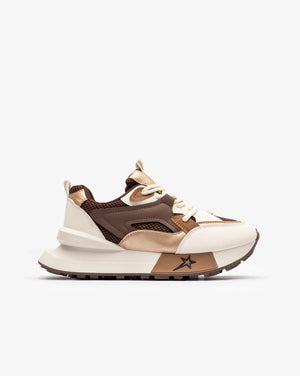 Soviet Ladies Sade PU and mesh fashion sneaker with stylish design and breathable material, ideal for casual wear.