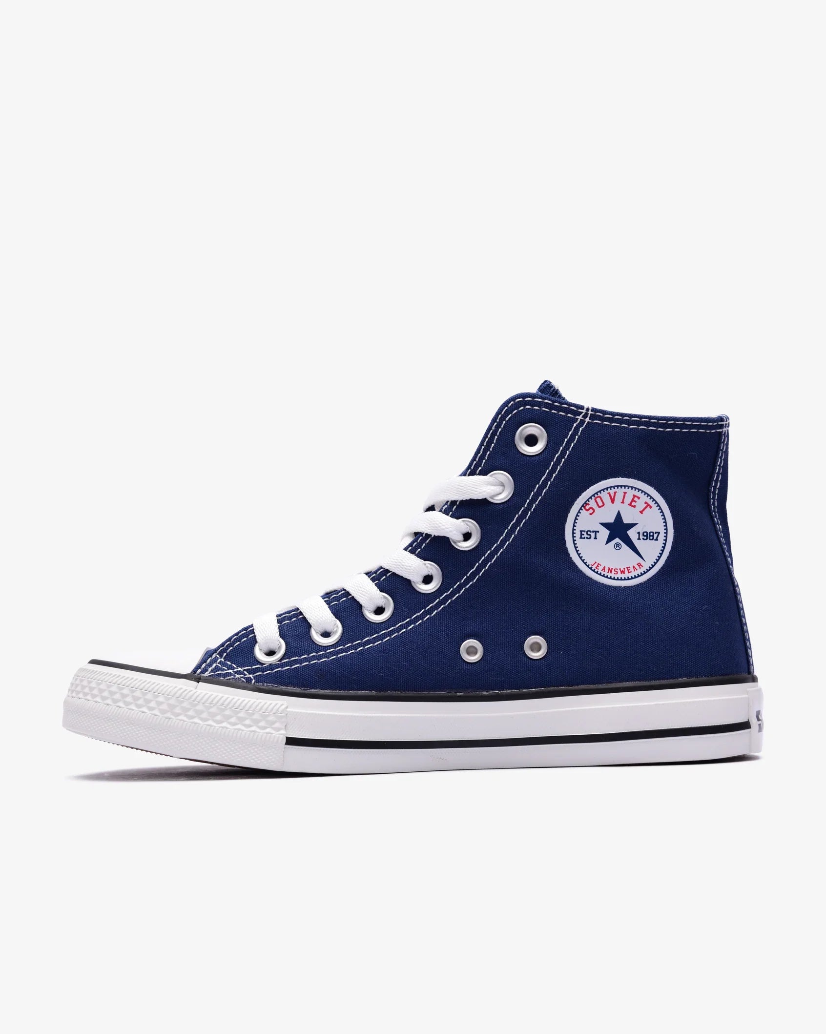 Ladies Viper - Hi Cut Canvas Sneaker - Soviet Denim