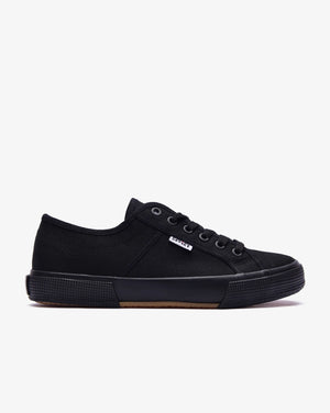 Soviet Ladies Ayanda low cut canvas sneaker showing white and beige design with white laces and rubber sole.