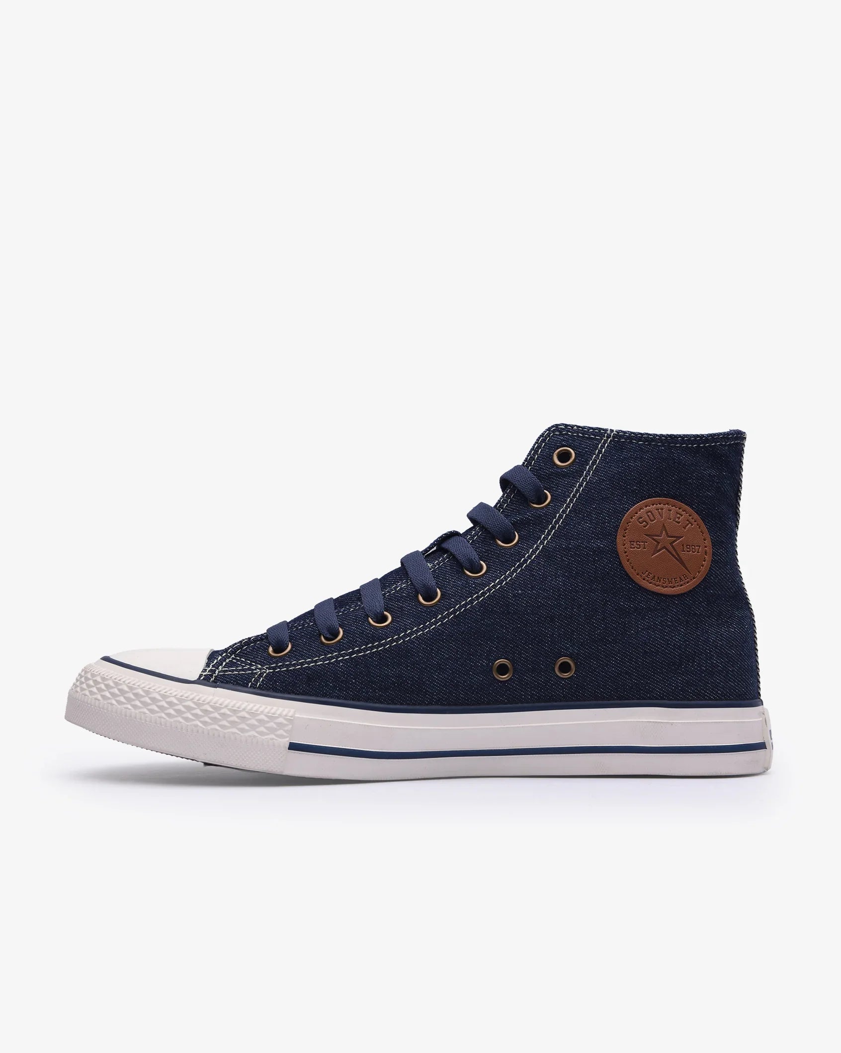 Mens Edwin - Denim Hi Cut Lace Up