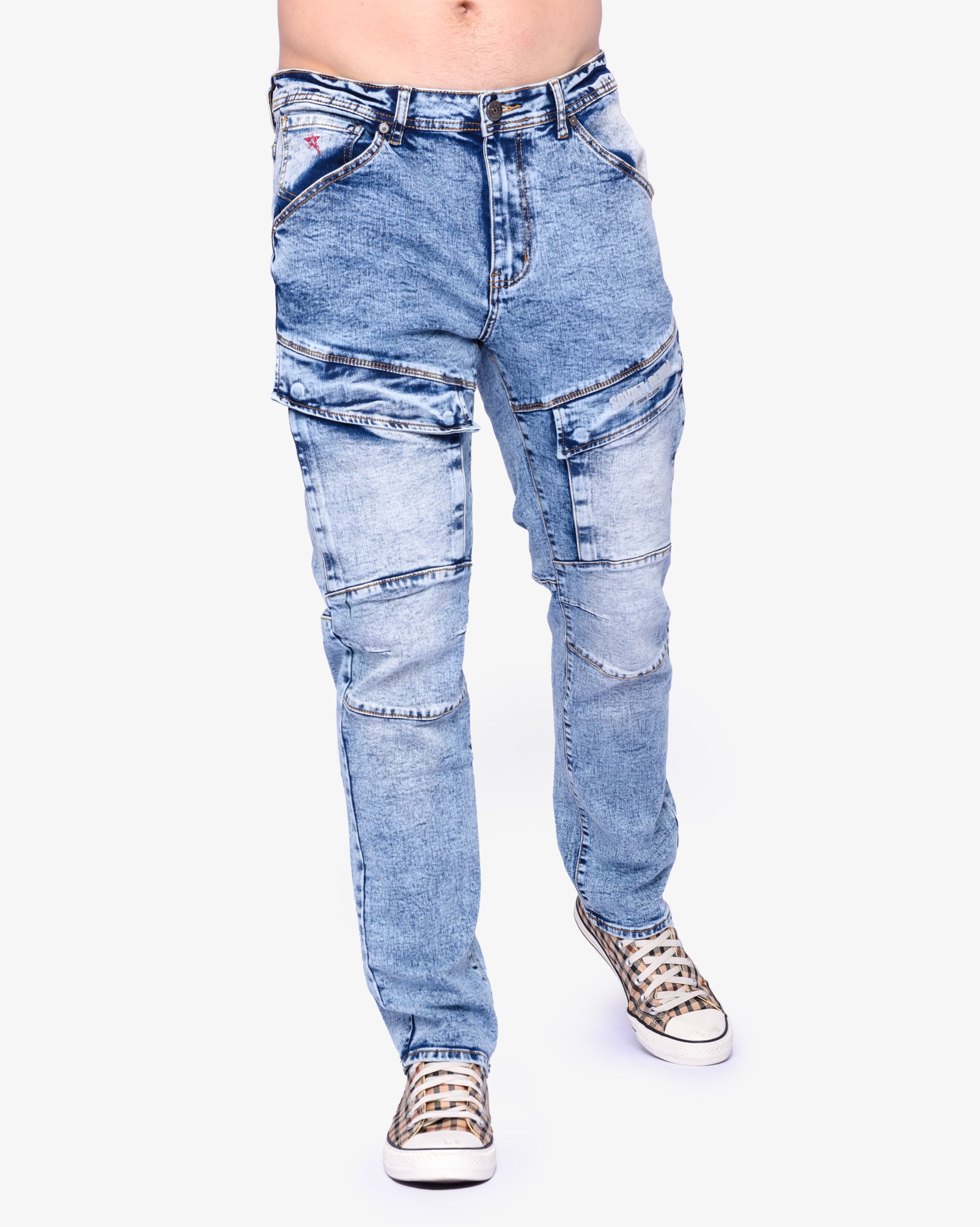 Mens Portela - Skinny Fit Cargo Jeans