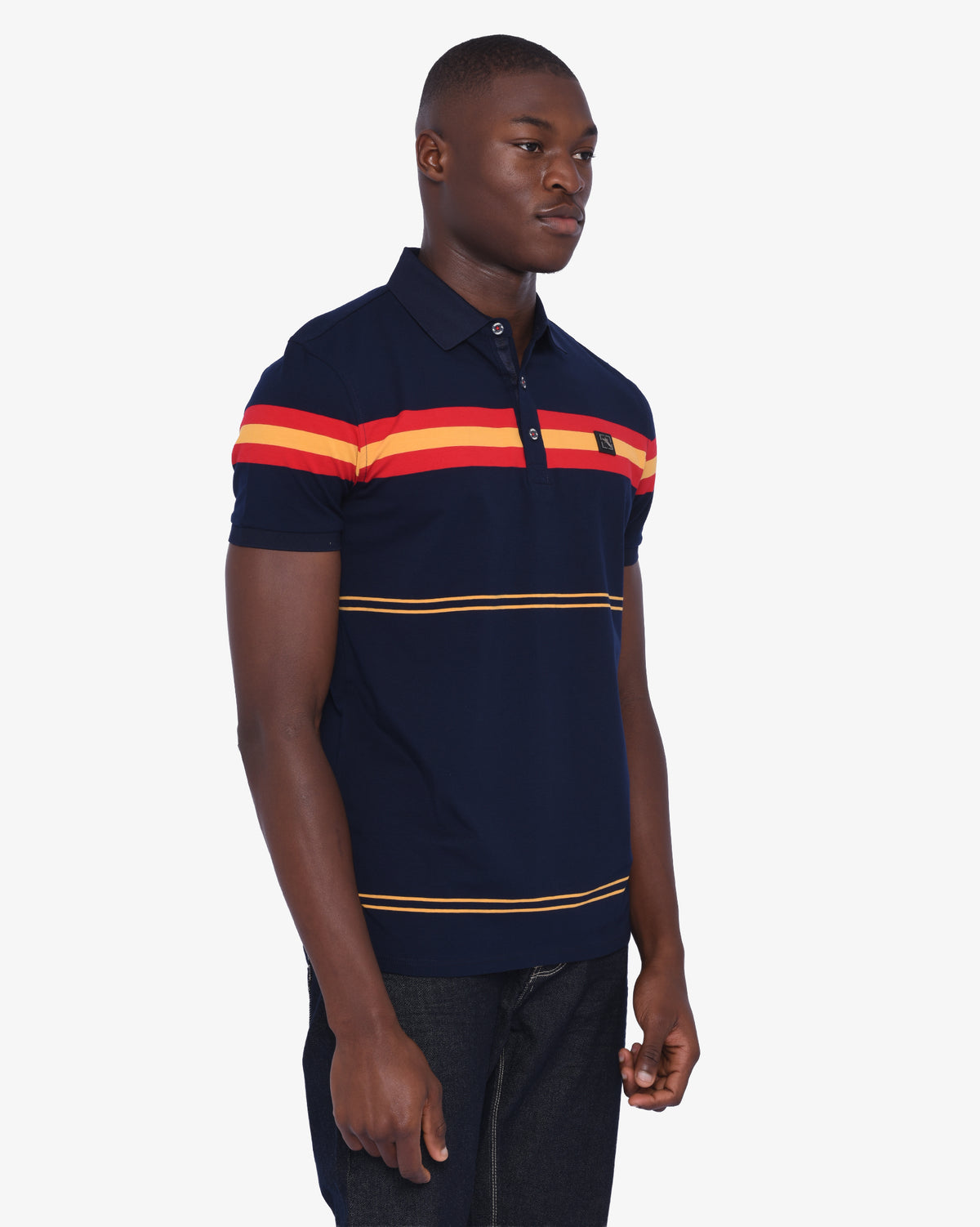 Mens Klein - Short Sleeve Yarn-Dye Stripe Golfer