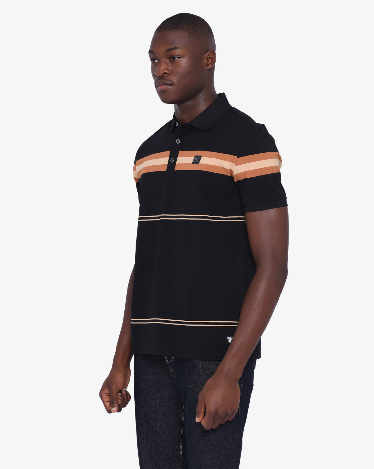 Mens Klein - Short Sleeve Yarn-Dye Stripe Golfer