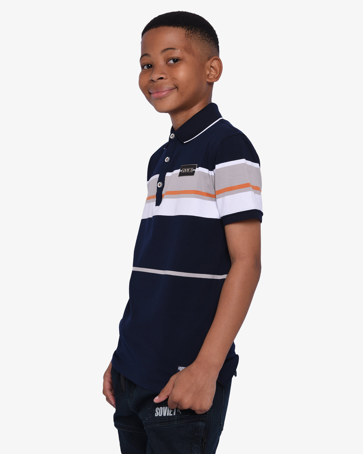 Boys Bruce - Short Sleeve Yarn-Dye Golfer