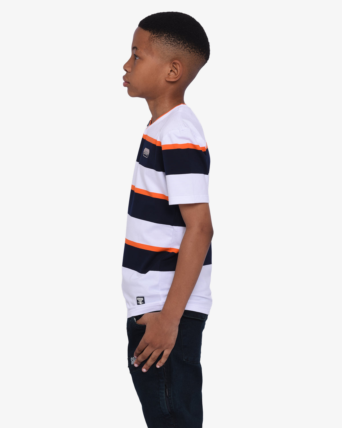 Boys Carrey - V-Neck Yarn-Dye Stripe T-Shirt
