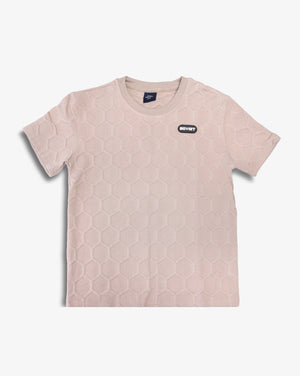 Soviet Boys Clark short sleeve box fit T-shirt in a casual style, shown in a natural pose with a simple background.