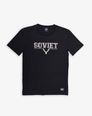 Black Boys Walken short sleeve T-shirt by Soviet featuring stylish graphic design and comfortable casual fit.