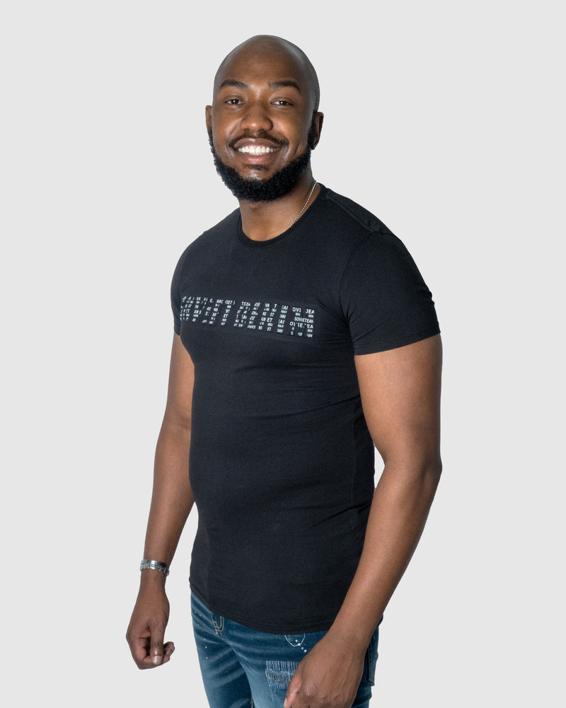 Mens Hacker - Embossed Logo Cotton T-Shirt