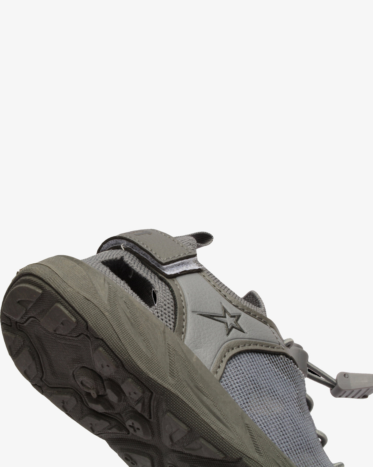 Soviet infants Midnight Adventure Sandal in grey and charcoal, lightweight footwear designed for young children.