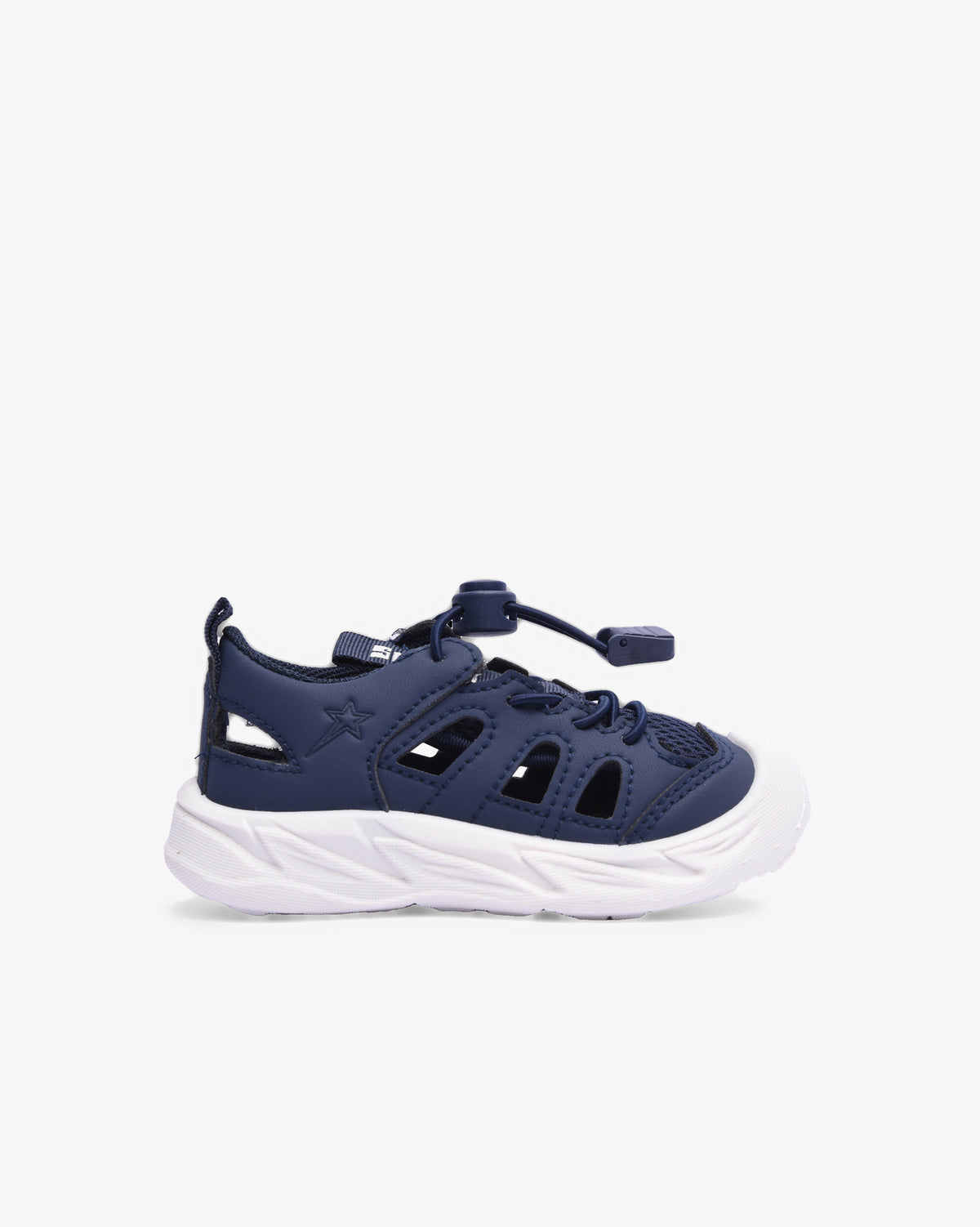 Soviet Youth Weston Adventure Sandal in navy and cream with adjustable straps and rugged sole