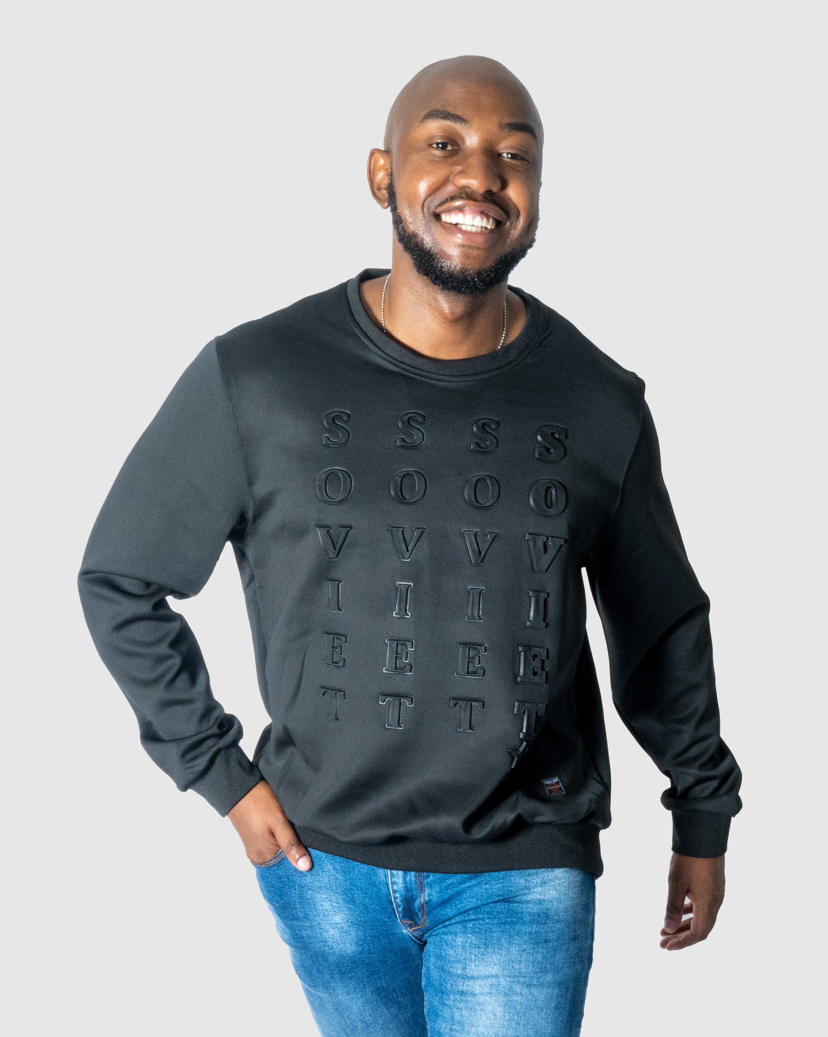 Mens Jed - Embossed Lightweight Sweater