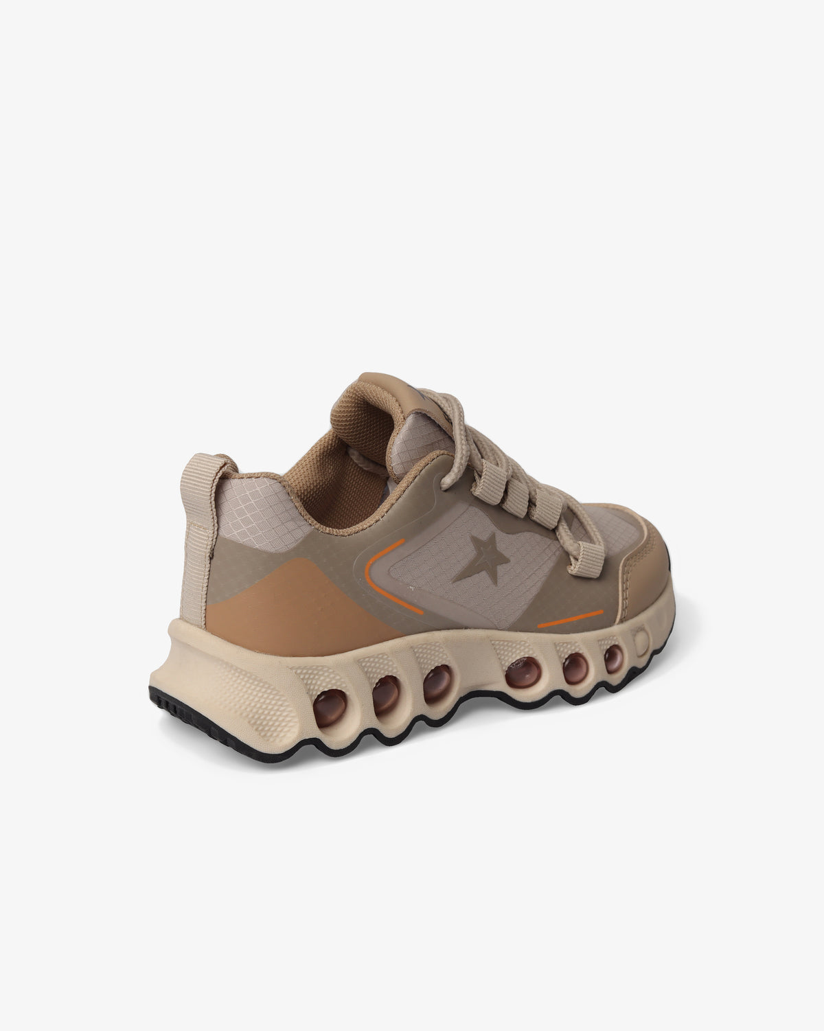 Kids Soviet Enzo low cut chunky sneaker in cream with a thick sole, stylish footwear for young children.