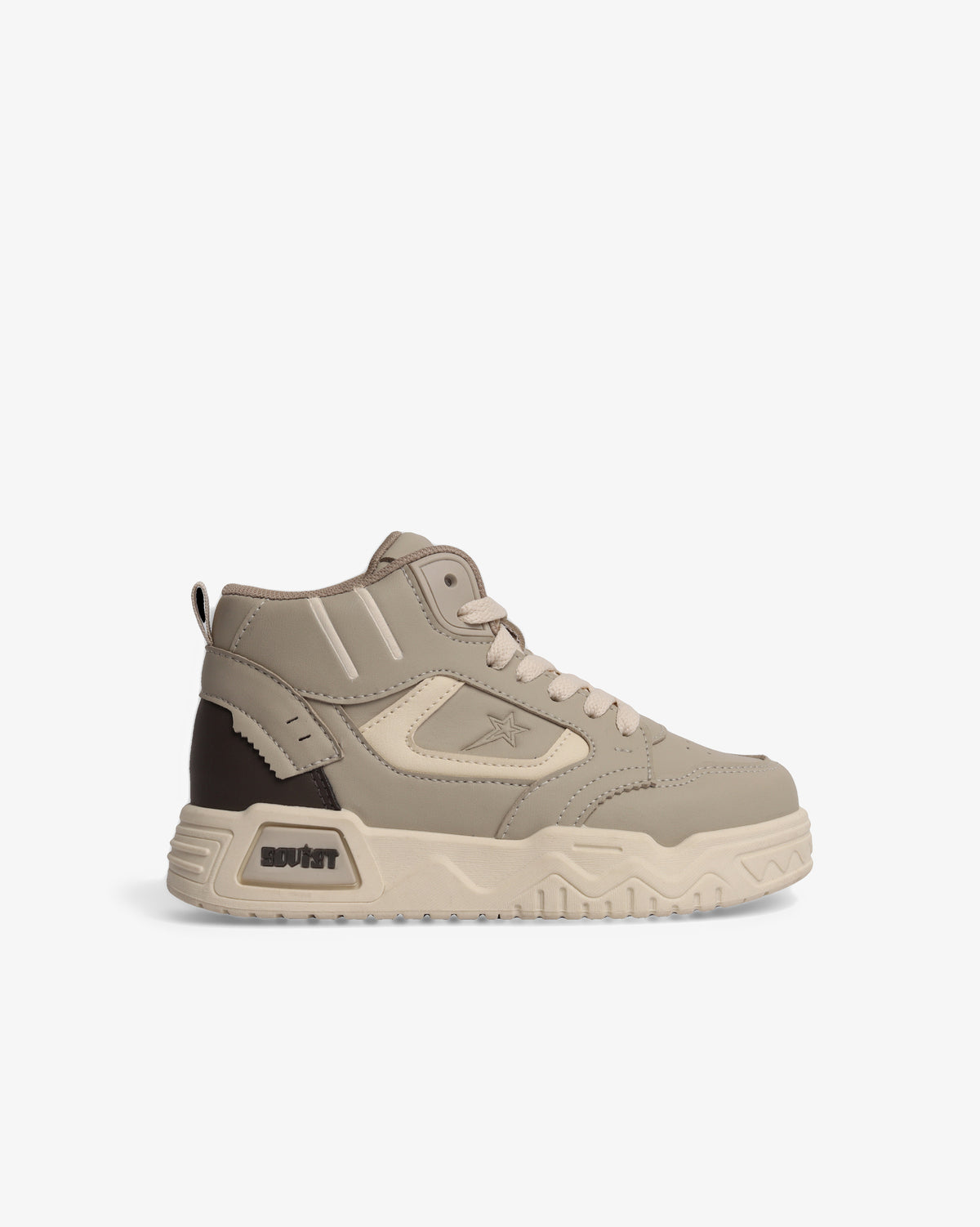 Beige Soviet K Goku footwear with stylish design, featuring comfortable construction and modern sneaker style.